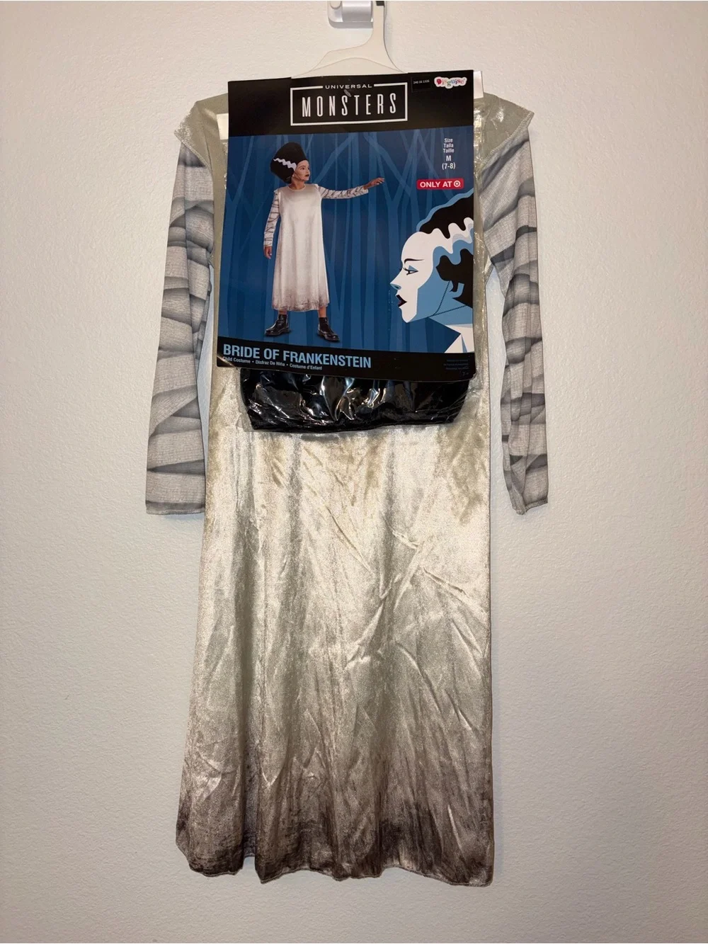 NWT Universal Monsters Bride of Frankenstein Costume Kids M 7-8